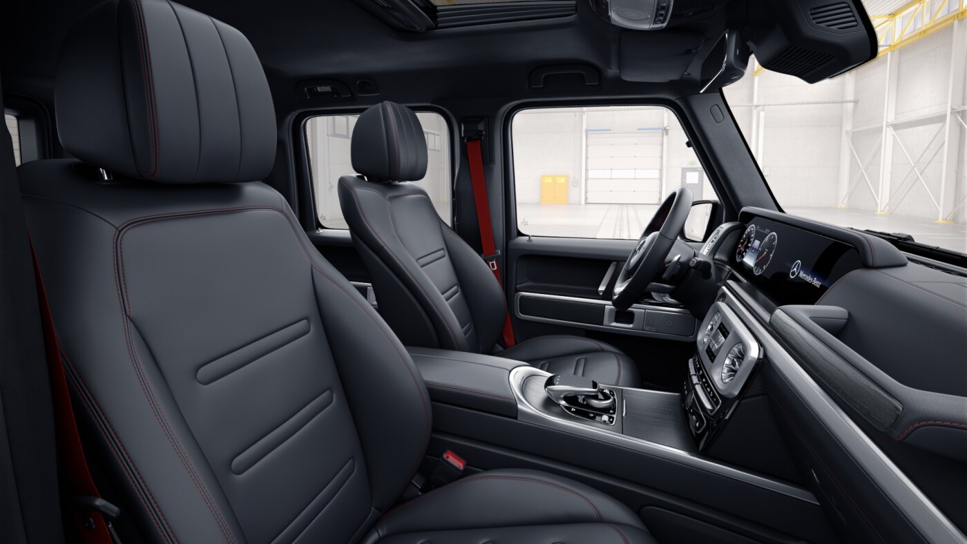 Sellerie de la Mercedes  classe G - Finition AMG Line avec une couleur noir
