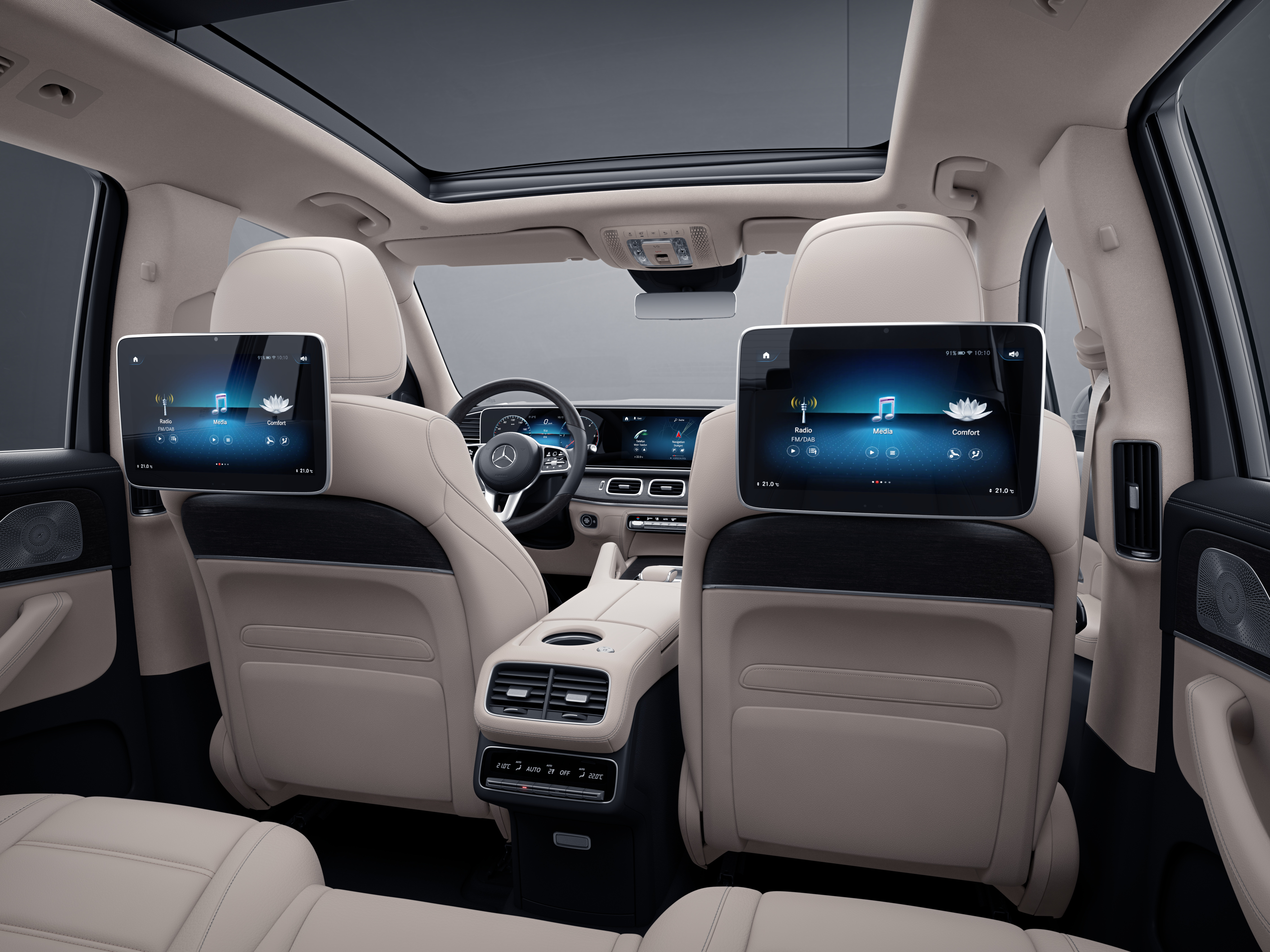 Système de divertissement arrière MBUX de la Mercedes GLS, Finition AMG Line