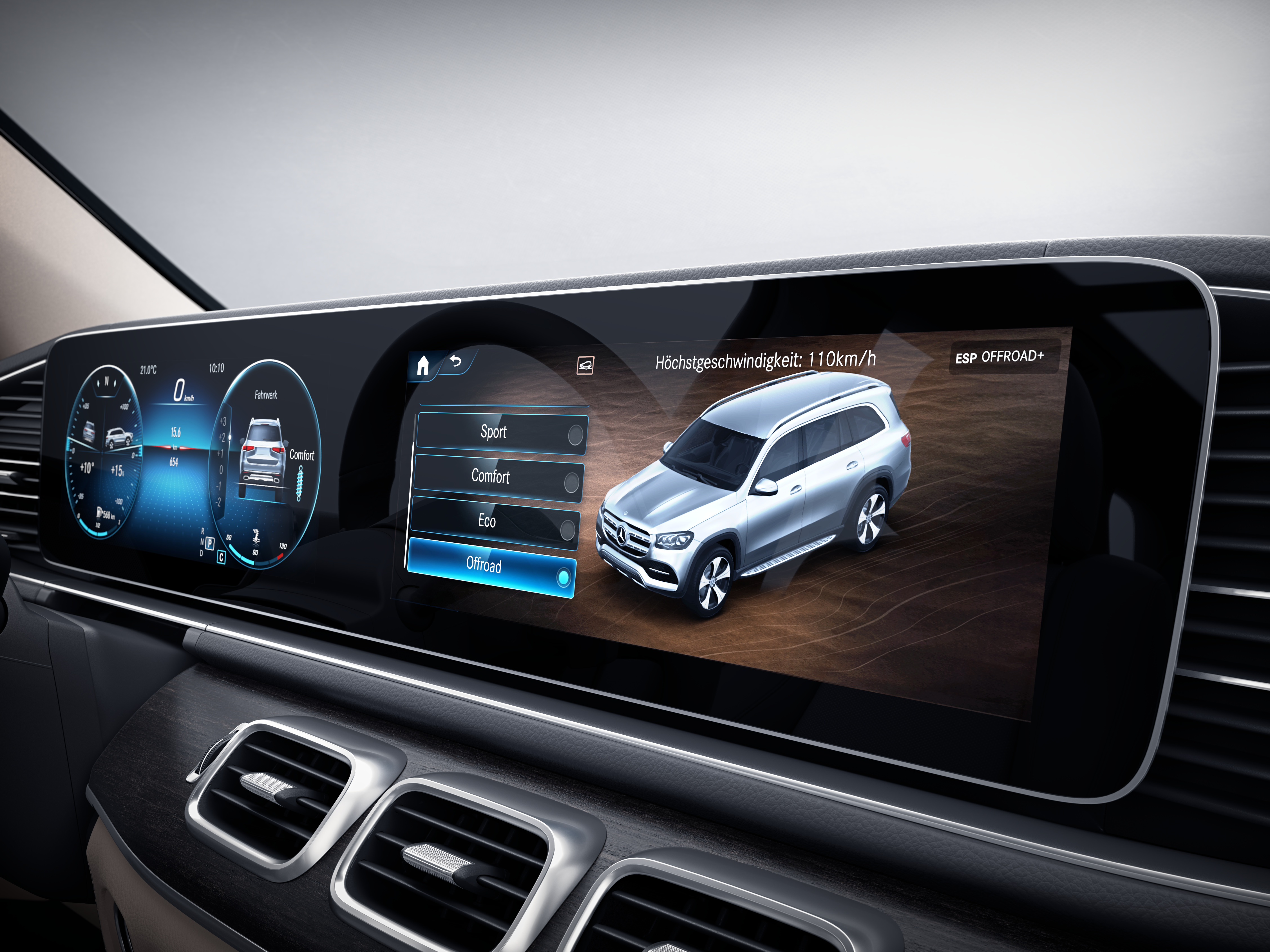 Écran tactile de la Mercedes GLS - Finition AMG Line