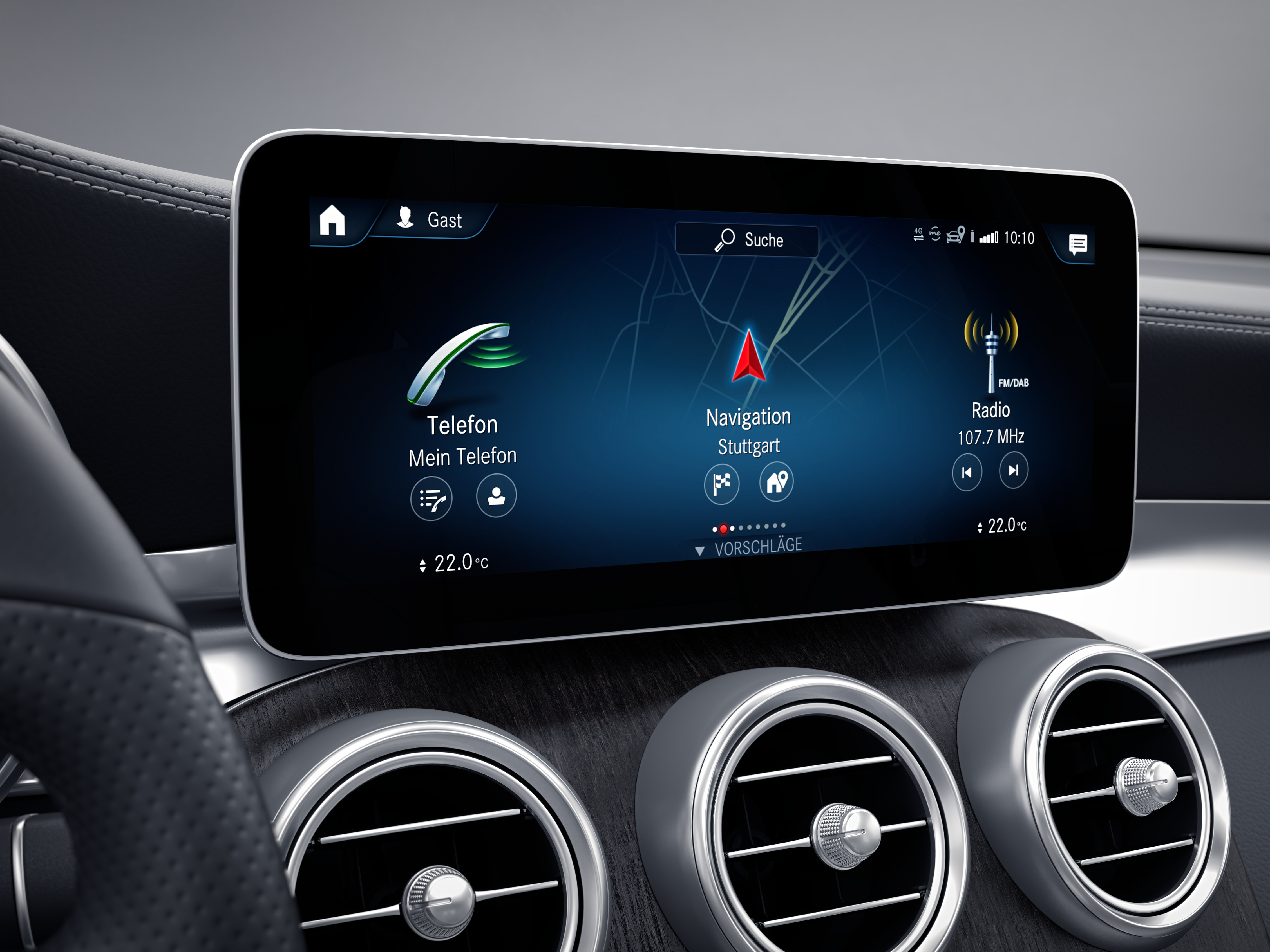 Écran tactile de la Mercedes GLC Coupé - Finition AMG Line