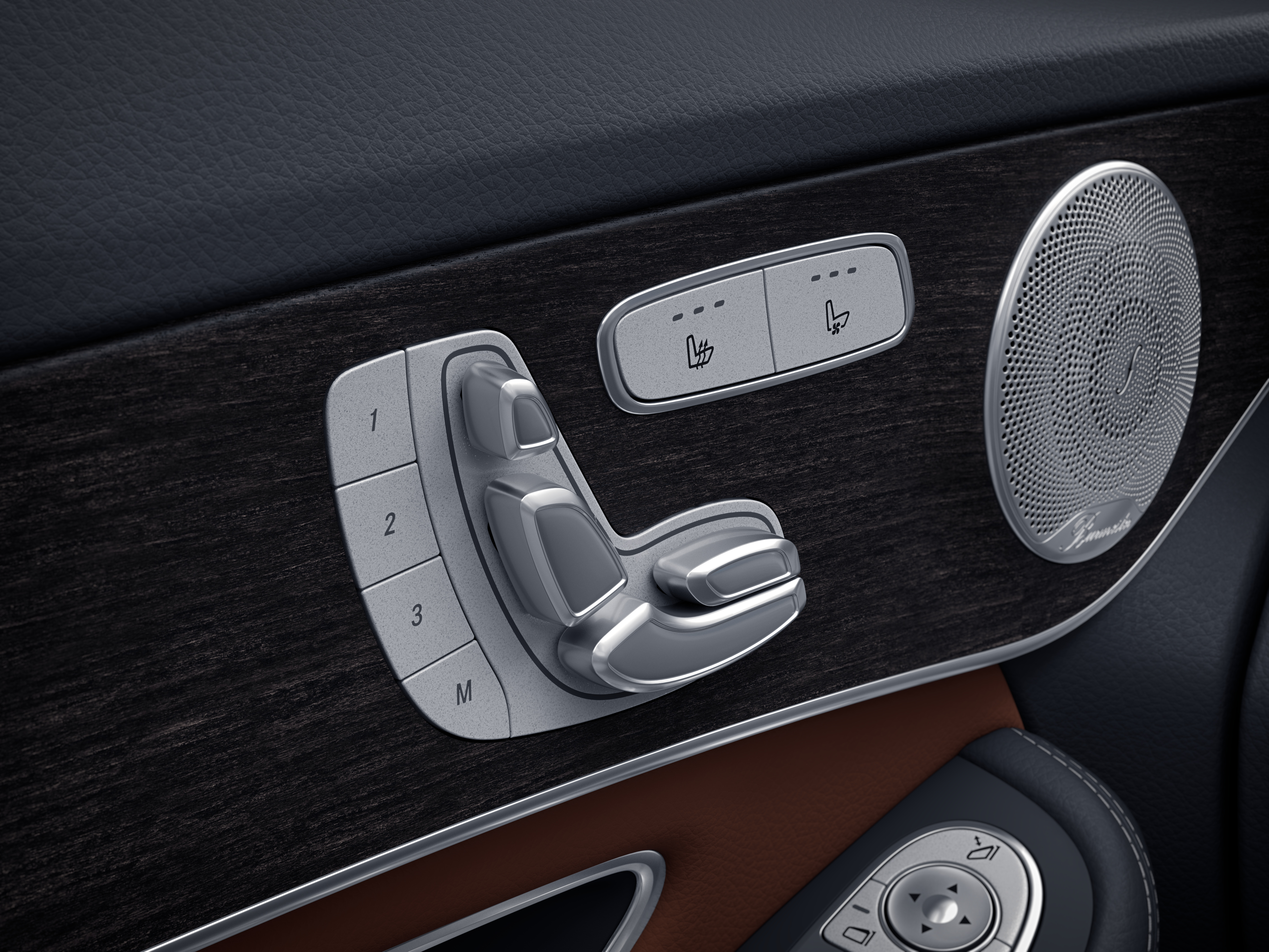 Poignée de porte intérieure de la Mercedes GLC Coupé - Finition AMG Line