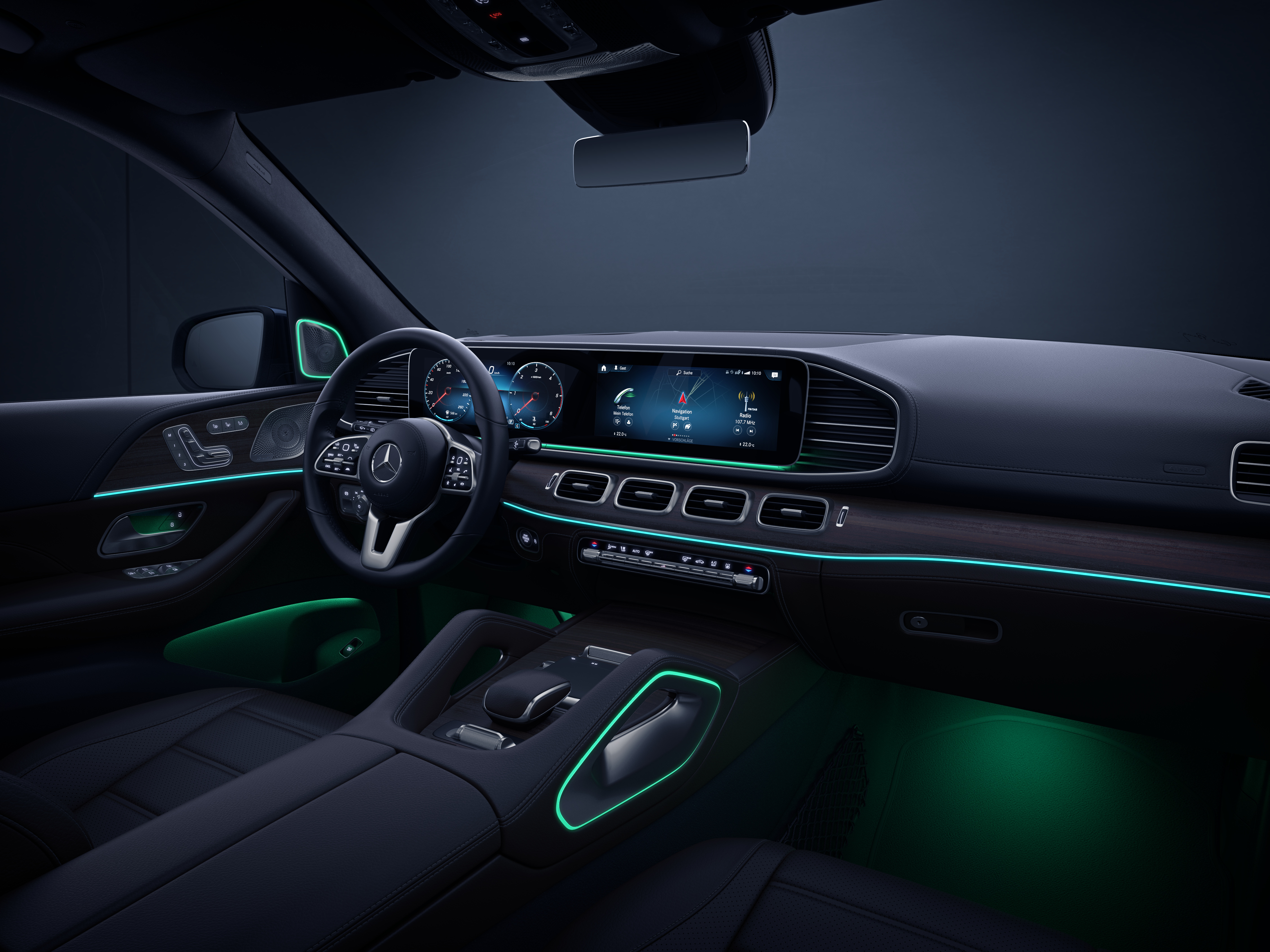 Éclairage d’ambiance Vert de la Mercedes-Benz GLE Finition Avantgarde