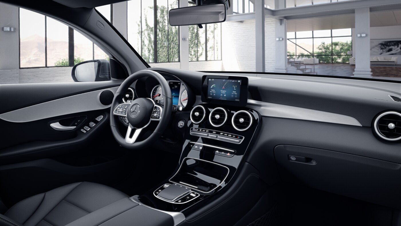 Habitacle noir de la Mercedes GLC Coupé - Finition Avantgarde
