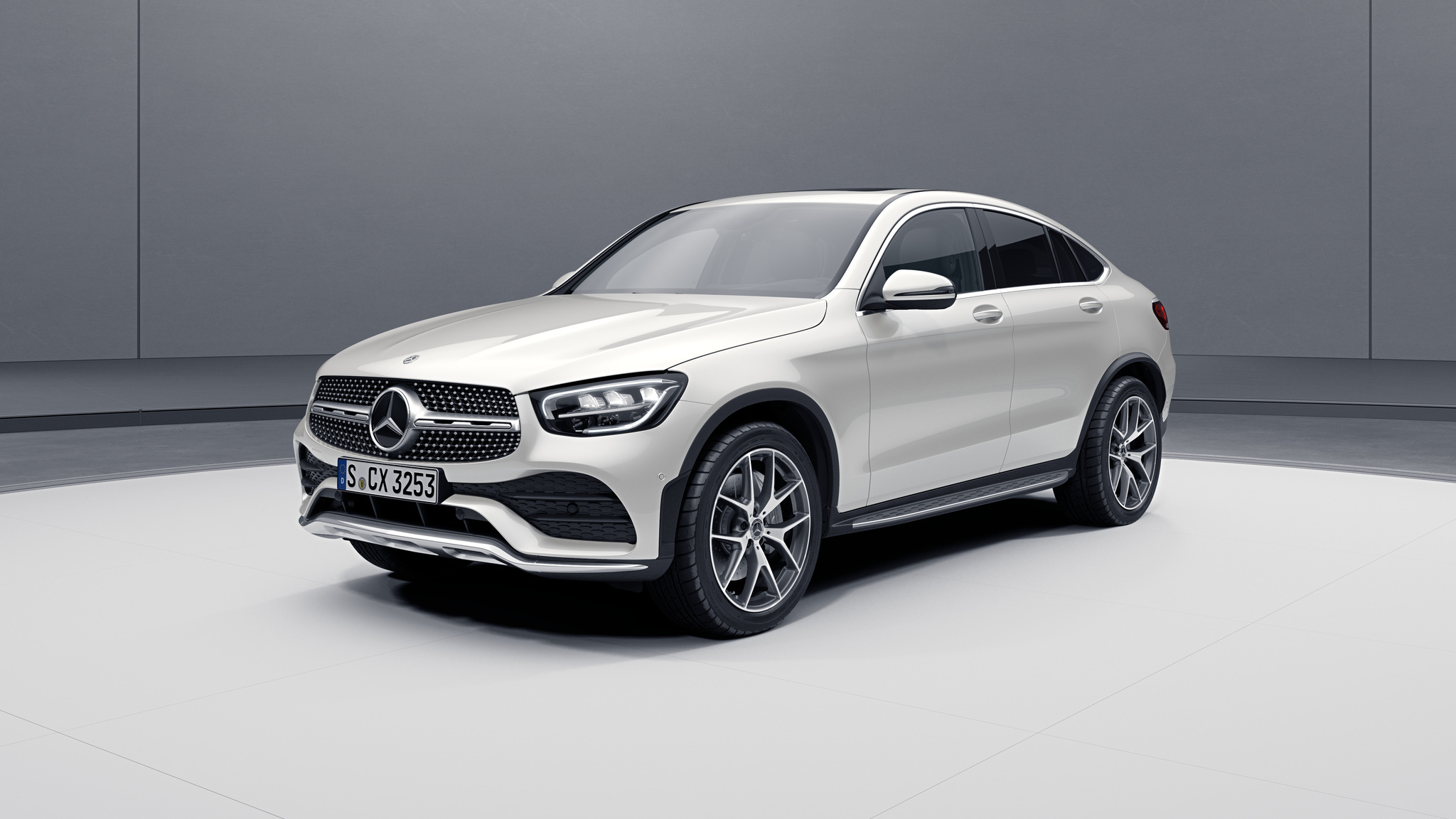 Extérieur de la Mercedes GLC Coupé - Peinture designo - blanc diamant bright 