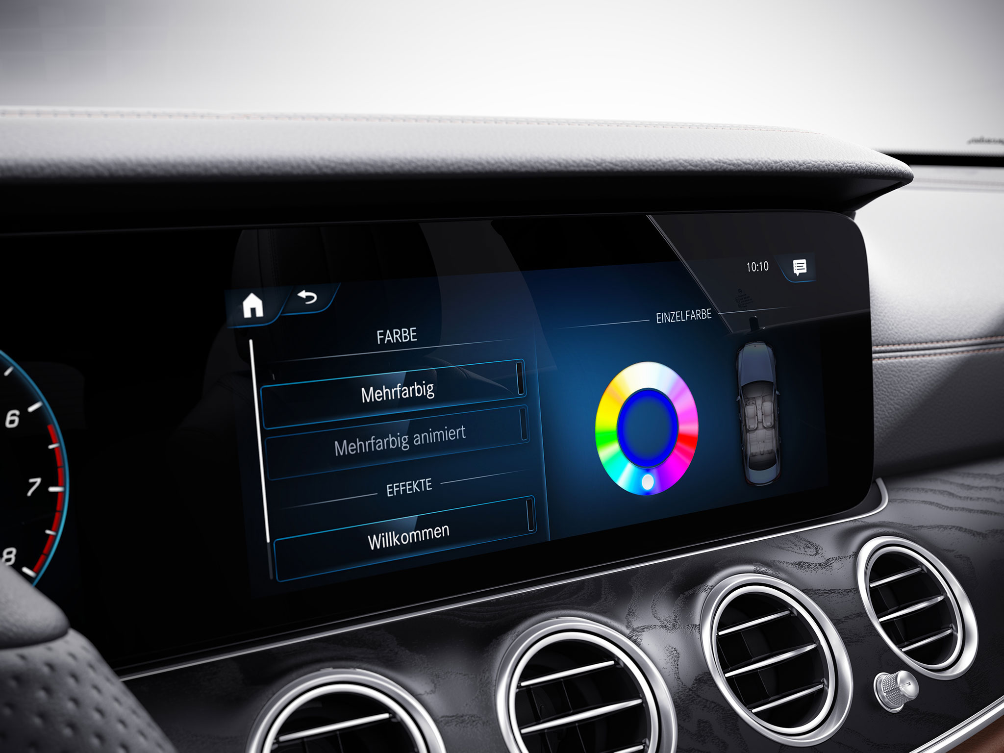 Ecran tactile de la Mercedes Classe E Berline- Finition Business Plus