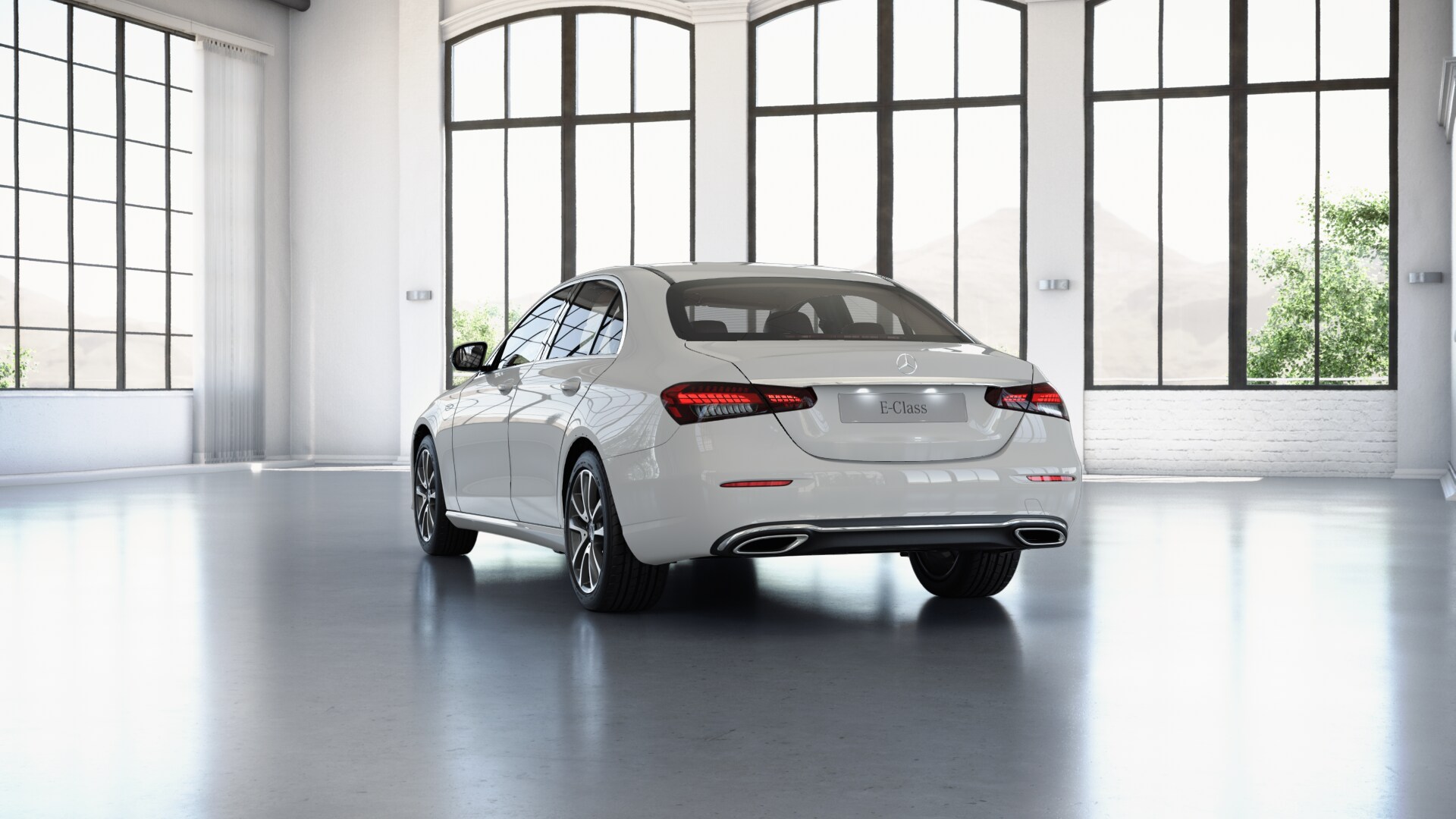Arrière de la Mercedes Classe E Berline Finition Avantgarde