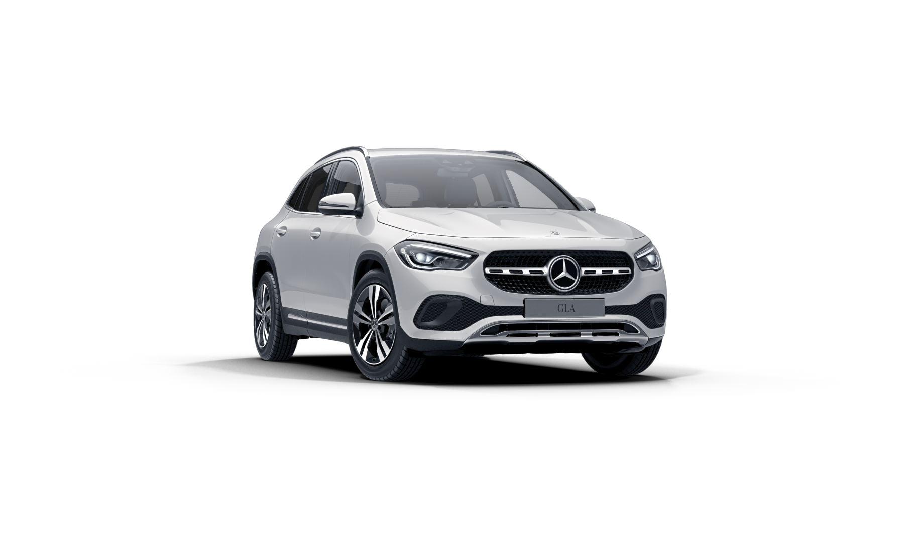 Mercedes Benz GLA noir Finition Style : Vue de trois quarts de profil à l'arrêt