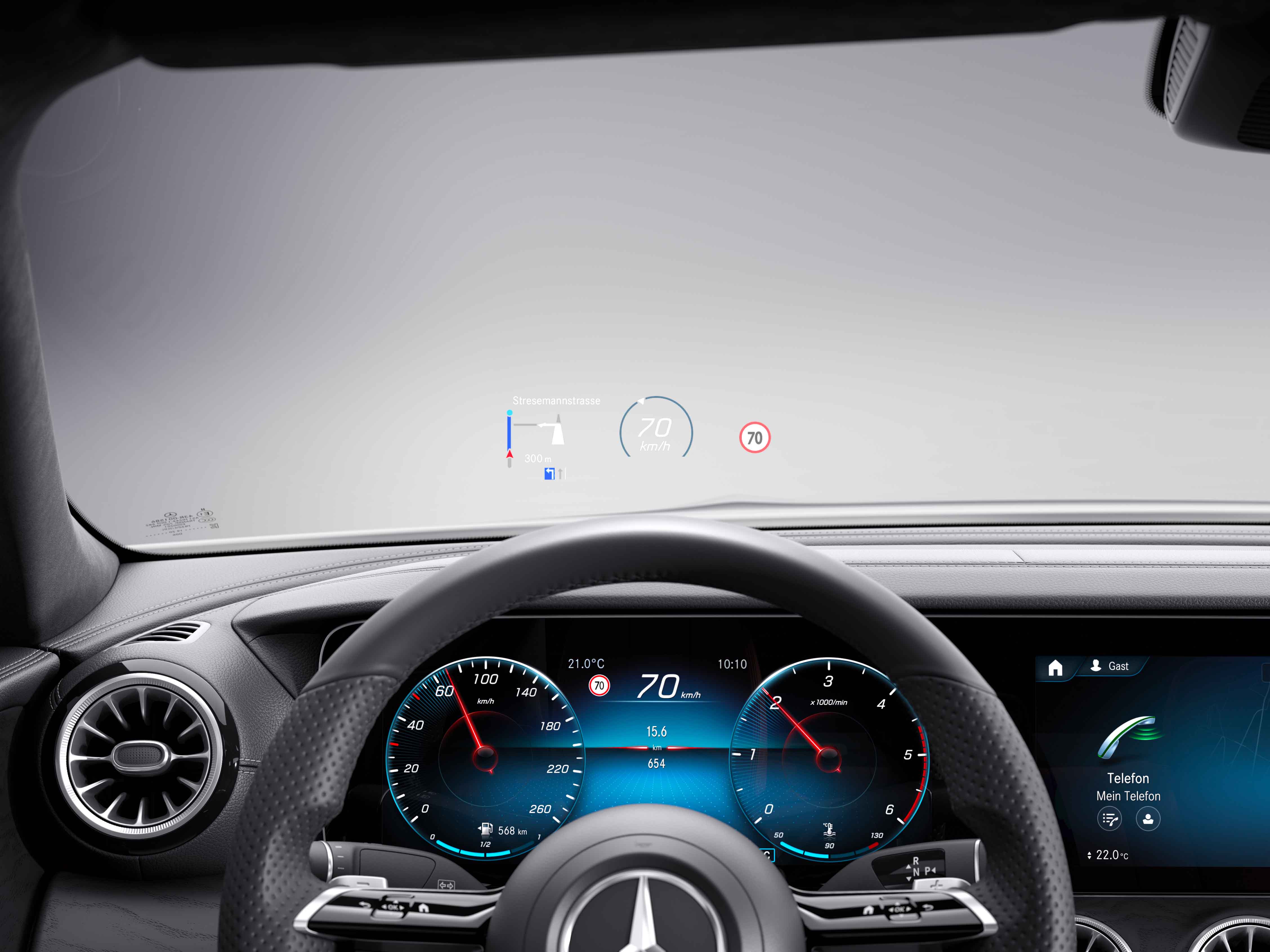 Tableau de bord de la Mercedes CLS Coupé Finition AMG Line Plus