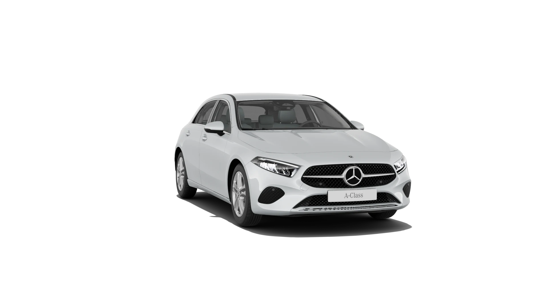  Mercedes Benz Classe A  Finition Progressive : Vue de trois quarts de profil à l'arrêt